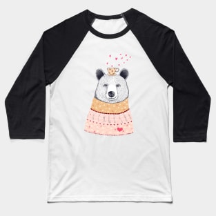 Bear with coffee Baseball T-Shirt